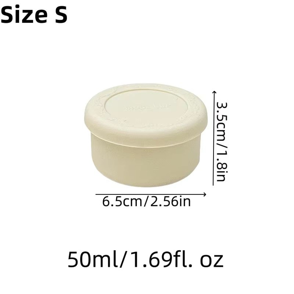 Round Silicone Lunch Box JapaneseStyle Microwave Safe Food Storage Container 8