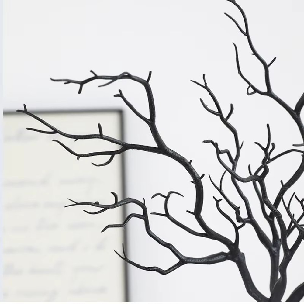 Halloween Black Artificial Dead Branch Antlers 5Pack Realistic Plastic Tree Branches 3