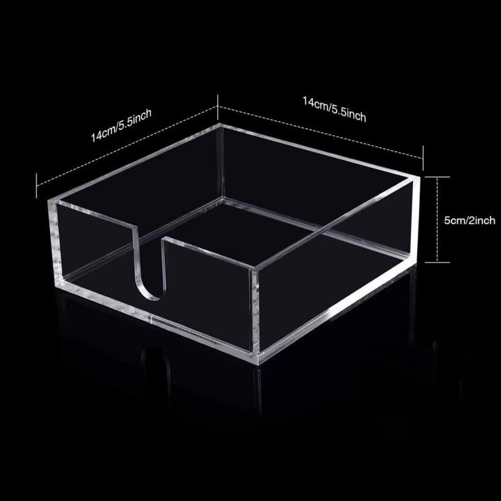 Square Transparent Acrylic Napkin Holder Tissue Box For Home And Restaurant 4