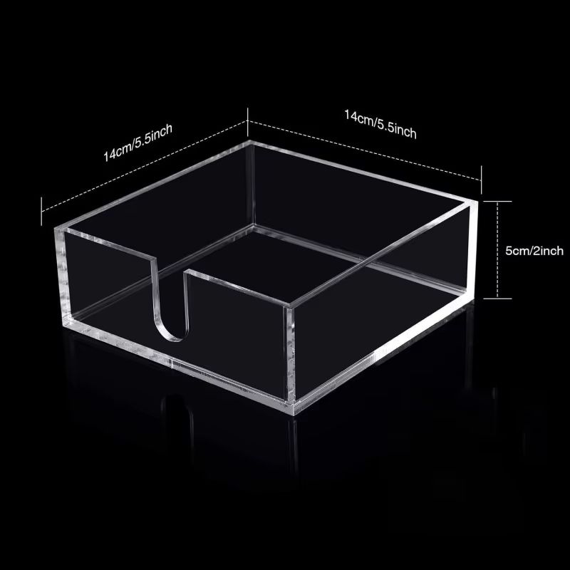 Square Transparent Acrylic Napkin Holder Tissue Box For Home And Restaurant 4
