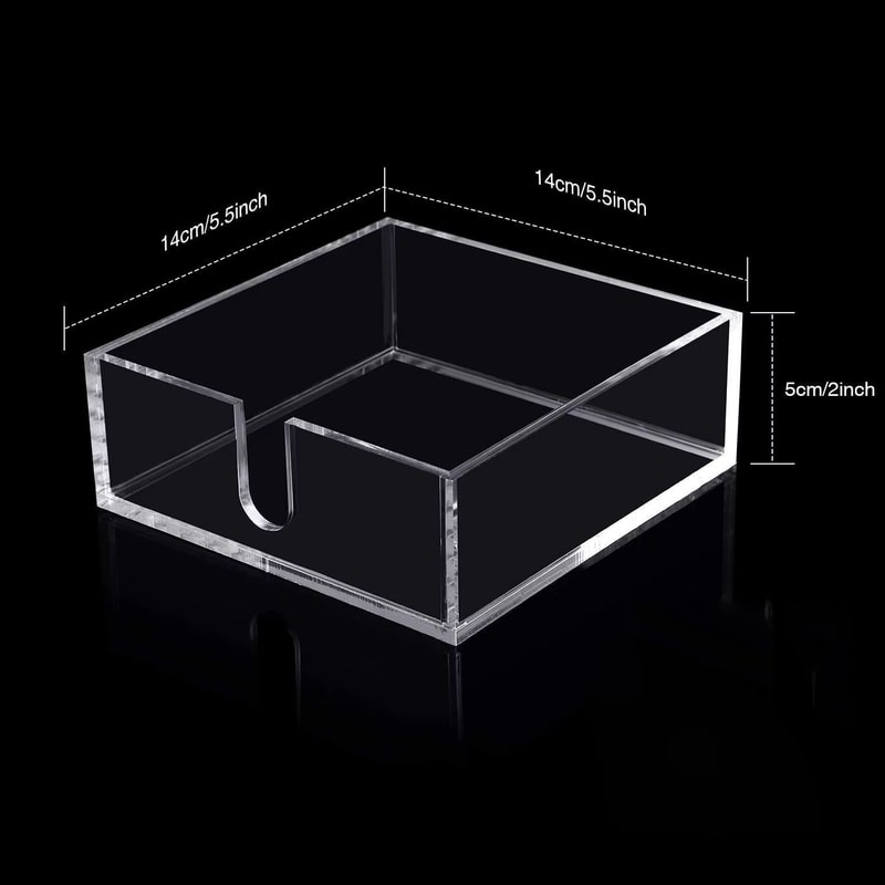 Square Transparent Acrylic Napkin Holder Tissue Box For Home And Restaurant 6