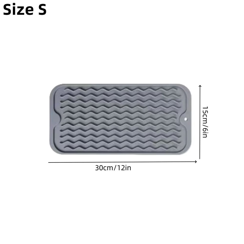 Silicone Kitchen Draining And Heat Insulation Mat Countertop Drying And AntiScald Tableware Mat 6