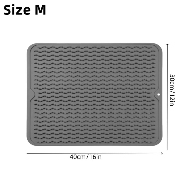 Silicone Kitchen Draining And Heat Insulation Mat Countertop Drying And AntiScald Tableware Mat 7