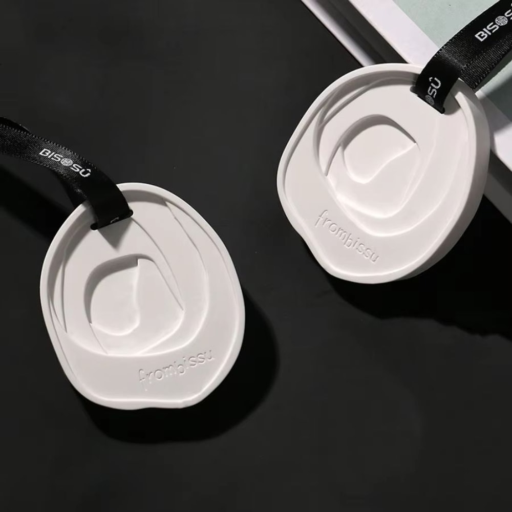 Aromatherapy Stone Gypsum Sheet Decorative Ribbon Pendant For Home Wardrobe And Car 0