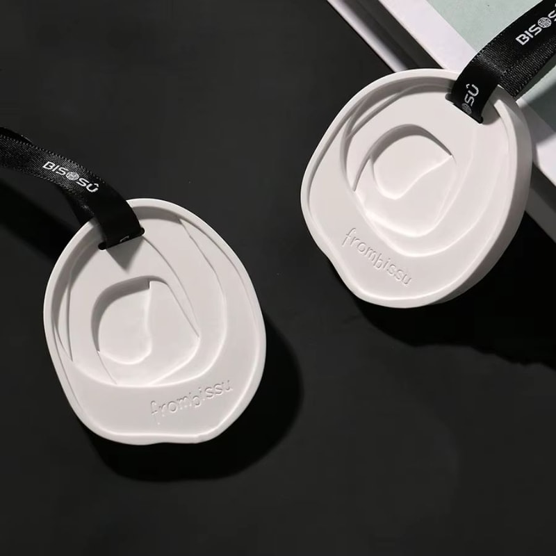 Aromatherapy Stone Gypsum Sheet Decorative Ribbon Pendant For Home Wardrobe And Car 0