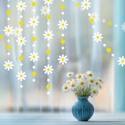 korean style daisy wind flag flower garland party hanging room decoration