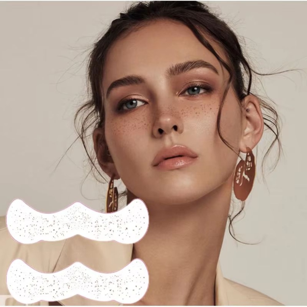 Natural Freckles Stickers 2Pack Realistic Brown Face Freckle Tattoos For Makeup And Cosplay 0