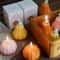 Pink Orange Pumpkin Shaped Scented Candle Autumn Decor Party Favor Gift 5