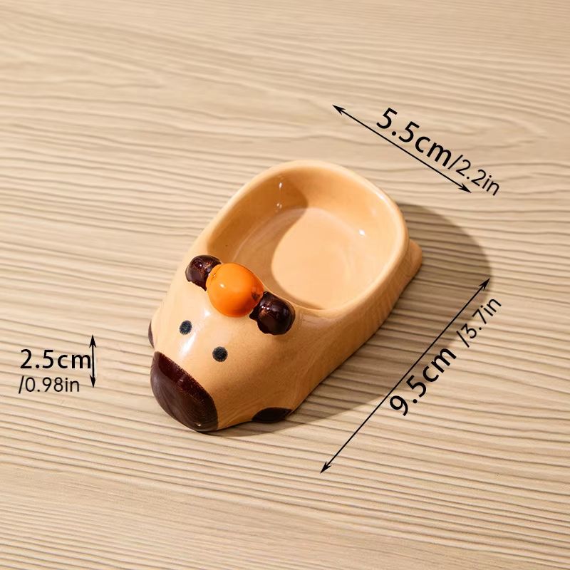 HandPainted Capybara Dipping Bowl 31in Ceramic Sauce Dish For Condiments And Snacks 7