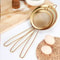 Gold Stainless Steel Strainer 75in Kitchen Colander Sieve With Hook For Flour Juice Soybean Milk R 1