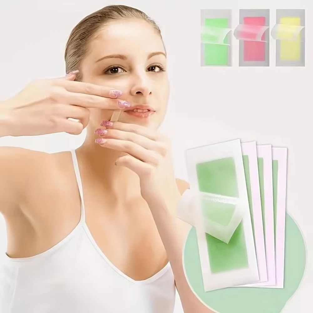 10pc Disposable Waxing Strips For Face Hair Removal Strips For Upper Lip Eyebrow Beard And Touch Up 1