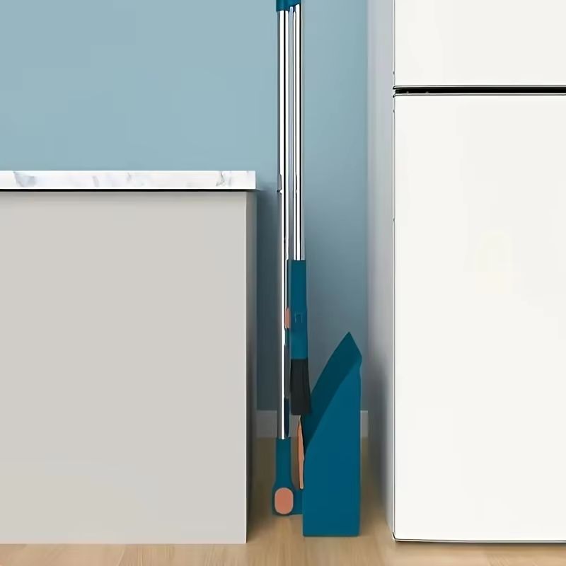 Durable Broom And Dustpan Set With Long Handle Standing Dustpan For Home Office Dorm And Classroom 1