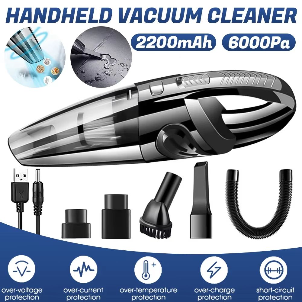 Wireless Handheld Vacuum Cleaner 12000 Pa USB Charging Portable Car And Home Cordless WetDry Vacuum 1