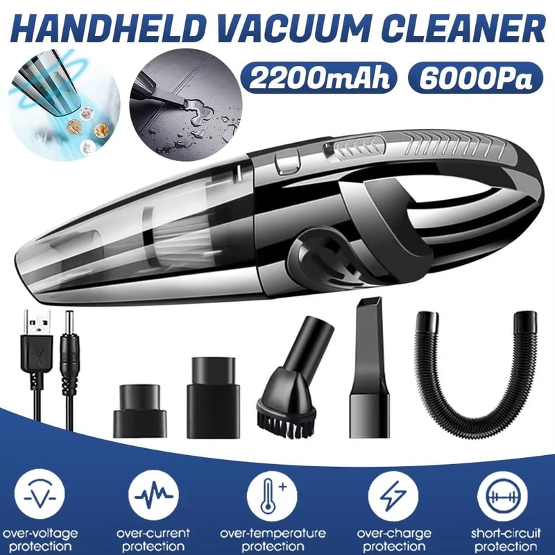 Wireless Handheld Vacuum Cleaner 12000 Pa USB Charging Portable Car And Home Cordless WetDry Vacuum 1