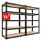 5 Tier Heavy Duty Shelving Unit 72x36x16in 2000lb Capacity Industrial Storage Rack In Matte Black 1