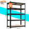 5 Tier Heavy Duty Shelving Unit 72x36x16in 2000lb Capacity Industrial Storage Rack In Matte Black 7