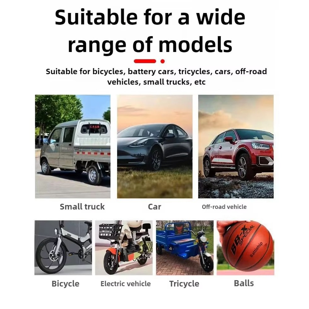 12V 120W Dual Cylinder Car Tire Inflator Portable Air Pump With LED Light And Auto ShutOff 3