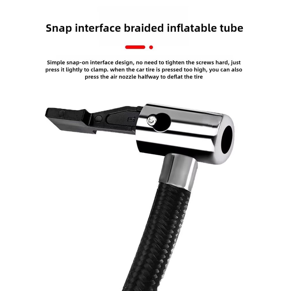 12V 120W Dual Cylinder Car Tire Inflator Portable Air Pump With LED Light And Auto ShutOff 4