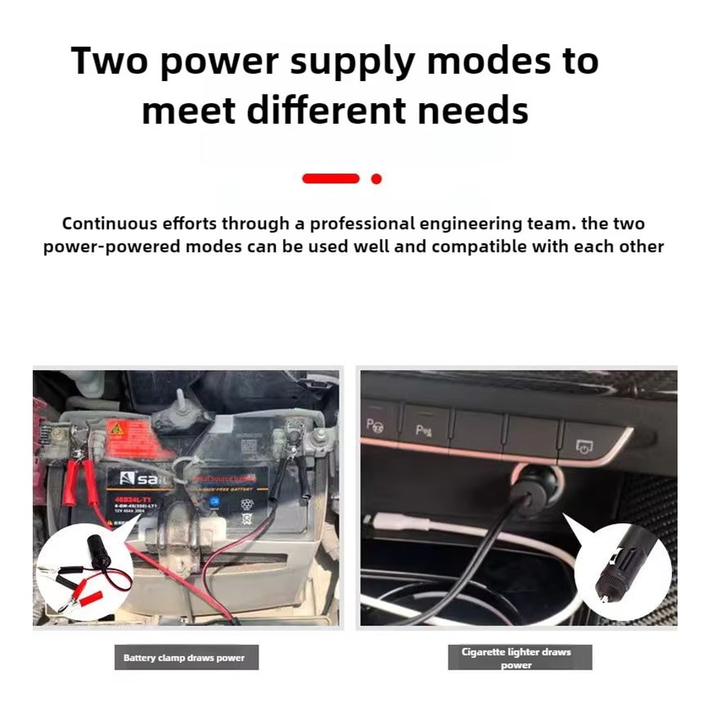 12V 120W Dual Cylinder Car Tire Inflator Portable Air Pump With LED Light And Auto ShutOff 5