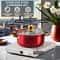 Red Stainless Steel Cookware Set 12 Piece Nonstick Pots And Pans Kitchen Cookware Collection 2