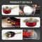Red Stainless Steel Cookware Set 12 Piece Nonstick Pots And Pans Kitchen Cookware Collection 5