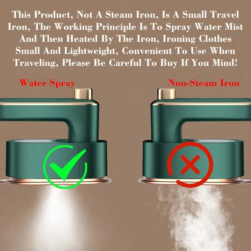 Mini Travel Steam Iron 338 Fl Oz Handheld Garment Steamer Portable Wrinkle Remover With Stainless S 1