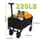 FlexiLite Folding Utility Wagon Heavy Duty Cart 220 LB Capacity With FlatFree Wheels For Camping Be 0