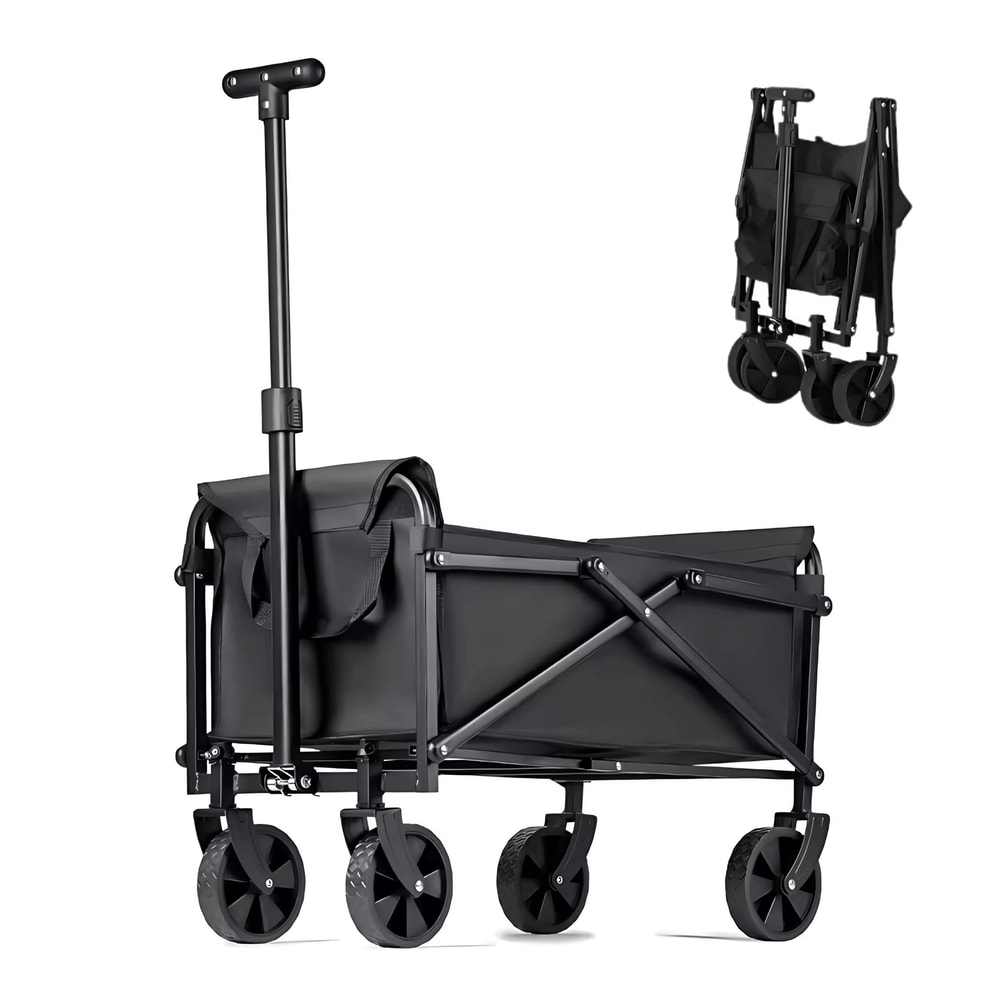 FlexiLite Folding Utility Wagon Heavy Duty Cart 220 LB Capacity With FlatFree Wheels For Camping Be 5
