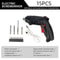 36V Rechargeable Electric Screwdriver Set 1800mAh Cordless Mini Power Screwdriver For Home Repairs 4