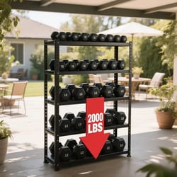 5 tier heavy duty shelving unit 2000 lb capacity adjustable metal storage rack for garage and warehouse