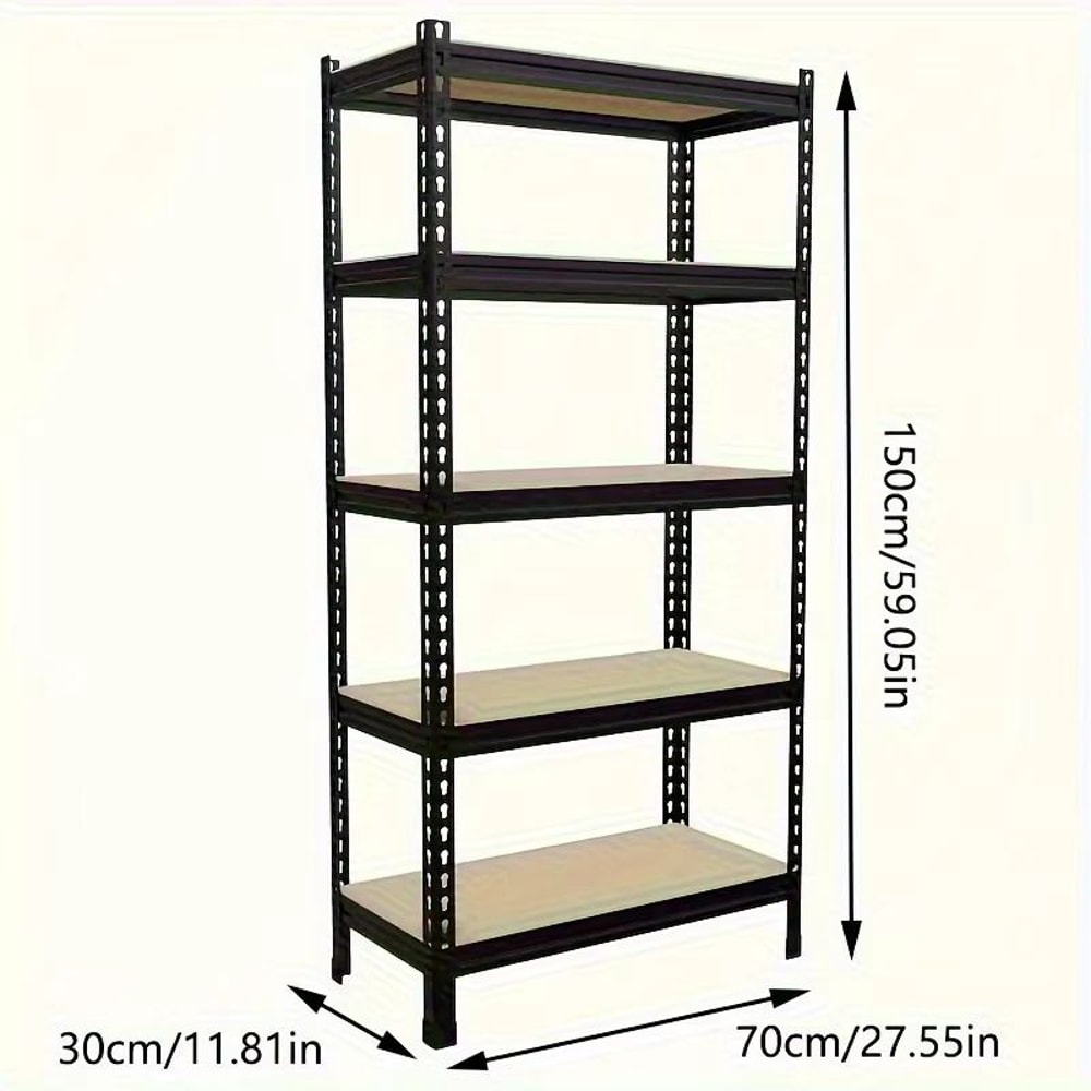 5 Tier Heavy Duty Shelving Unit 2000 Lb Capacity Adjustable Metal Storage Rack For Garage And Wareh 2