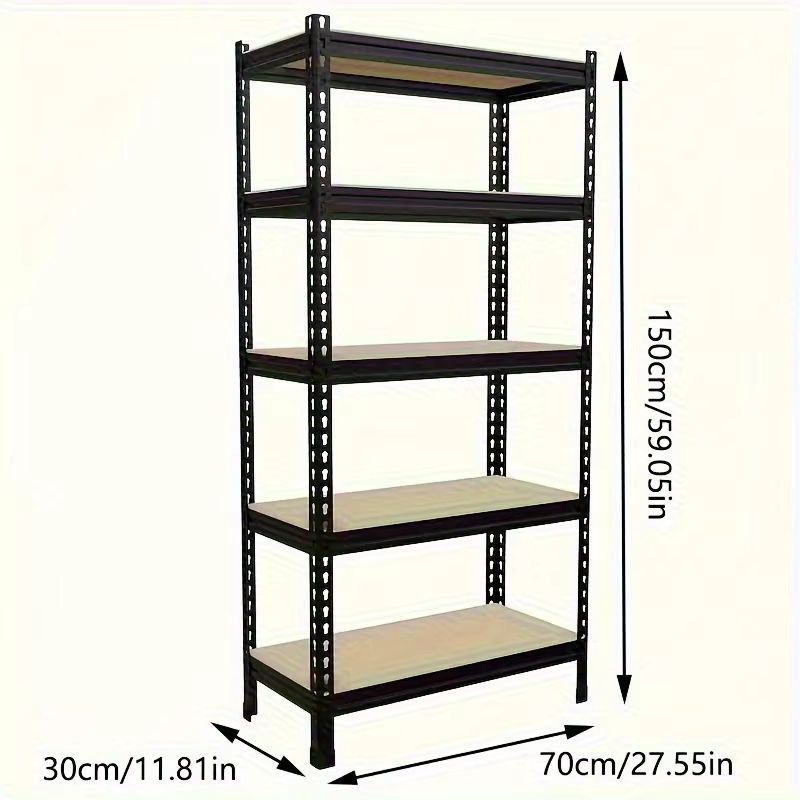 5 Tier Heavy Duty Shelving Unit 2000 Lb Capacity Adjustable Metal Storage Rack For Garage And Wareh 6