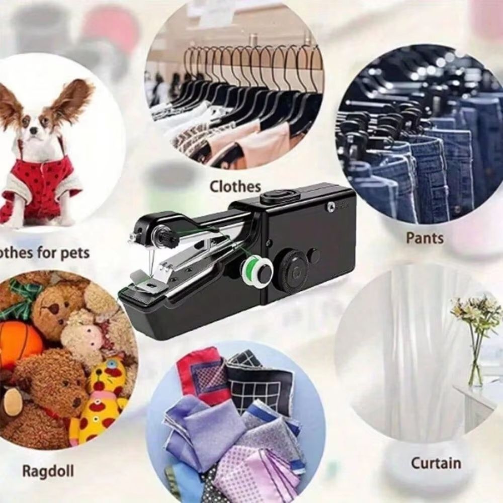 Mini Handheld Sewing Machine Portable Quick Stitch Sewing Tool For Home And Travel White 6