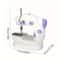 Mini Electric Sewing Machine Portable Home Kit With Foot Pedal Double Speed Night Light Two Thread 2
