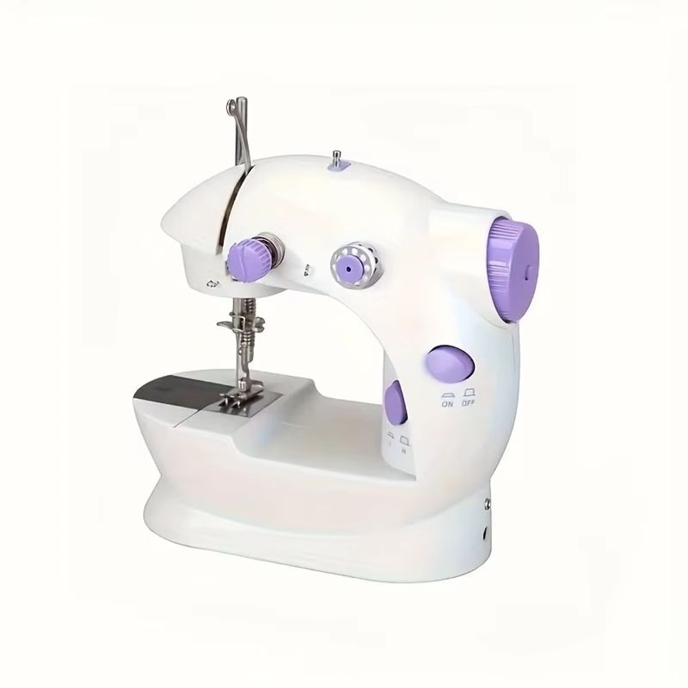 Mini Electric Sewing Machine Portable Home Kit With Foot Pedal Double Speed Night Light Two Thread 4