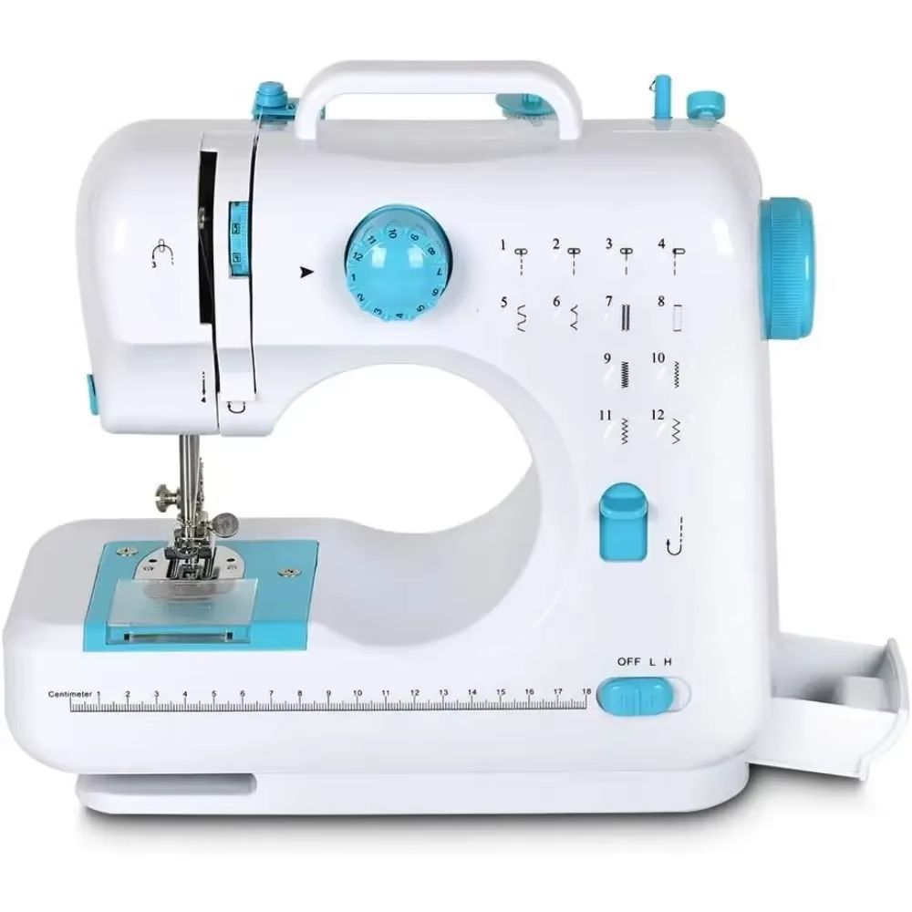 12 Stitch Mini Sewing Machine Portable Lockstitch Sewing Machine With Foot Pedal Dual Speed Beginne 5