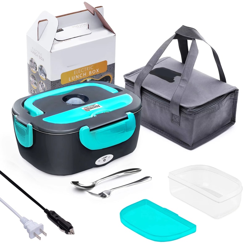 Electric Heated Lunch Box Portable Food Warmer Heated Bento Box For Home Office And Daily Meals 0