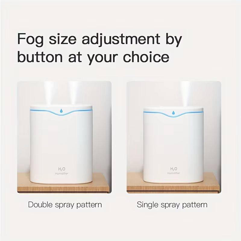 676 Fl Oz Cool Mist USB Air Humidifier With Dual Spray Nozzles And Colorful Night Light 4