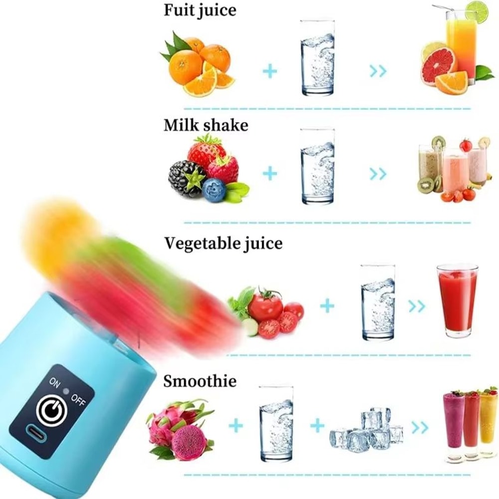 USB Rechargeable Portable Mini Fruit And Vegetable Juicer Cup Blender 1