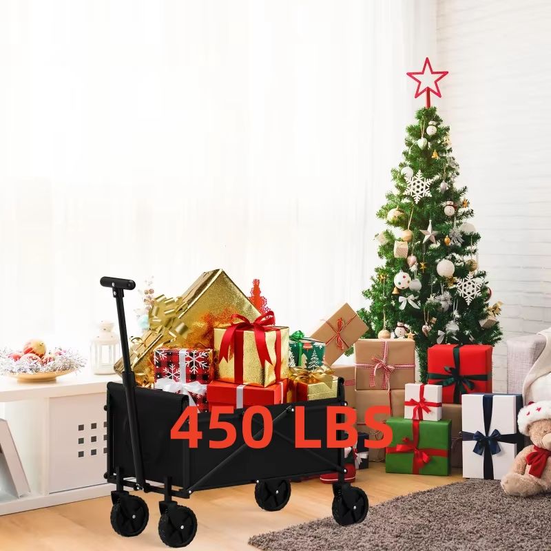 Portable Folding Utility Wagon Cart For Outdoor Garden Beach And Shopping 6