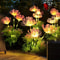 Solar Flower Garden Lights Outdoor Decorative Lighting With Glowing Stems 0