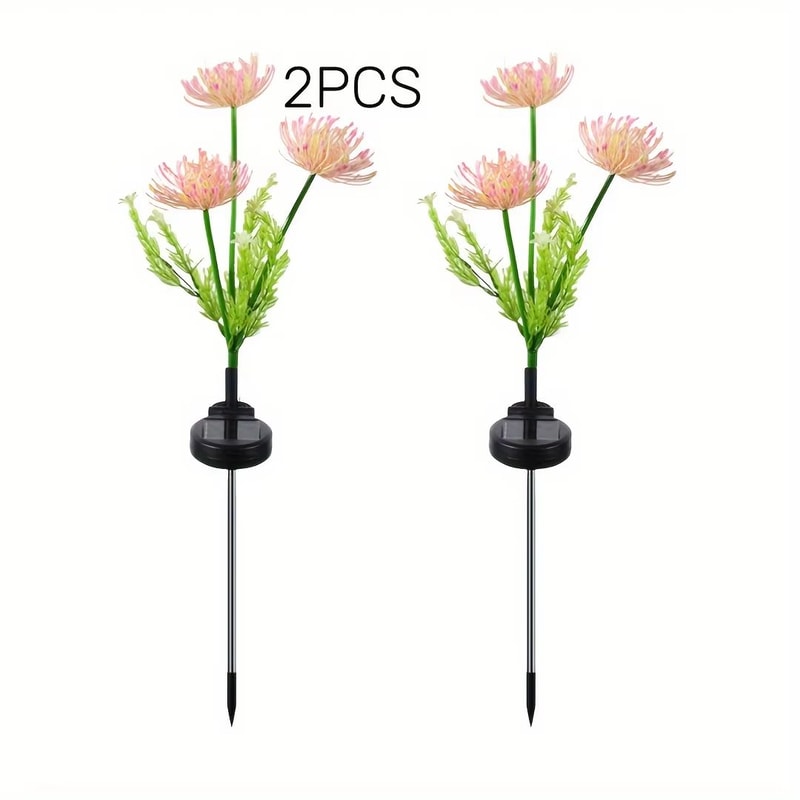Solar Flower Garden Lights Outdoor Decorative Lighting With Glowing Stems 6