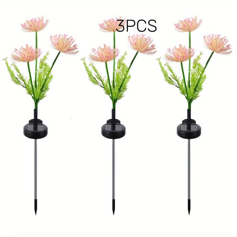 Solar Flower Garden Lights Outdoor Decorative Lighting With Glowing Stems 7