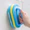 Household Cleaning Brush With Handle Thick Scrubbing Sponge For Kitchen Bathroom And Home Cleaning 3