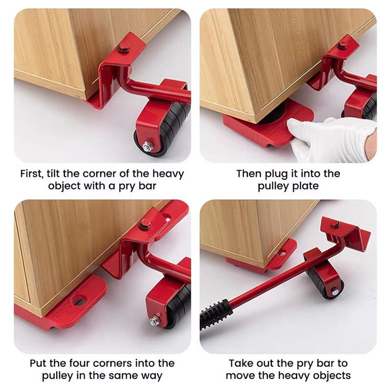 HeavyDuty Furniture Mover Set Multipurpose Roller Sliders For Effortless Lifting Moving 1