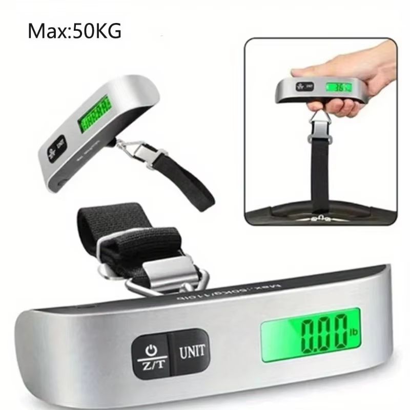 Digital Portable Luggage Scale 110 Lb50 Kg Hanging Suitcase Weighing Scale With LCD Display 0