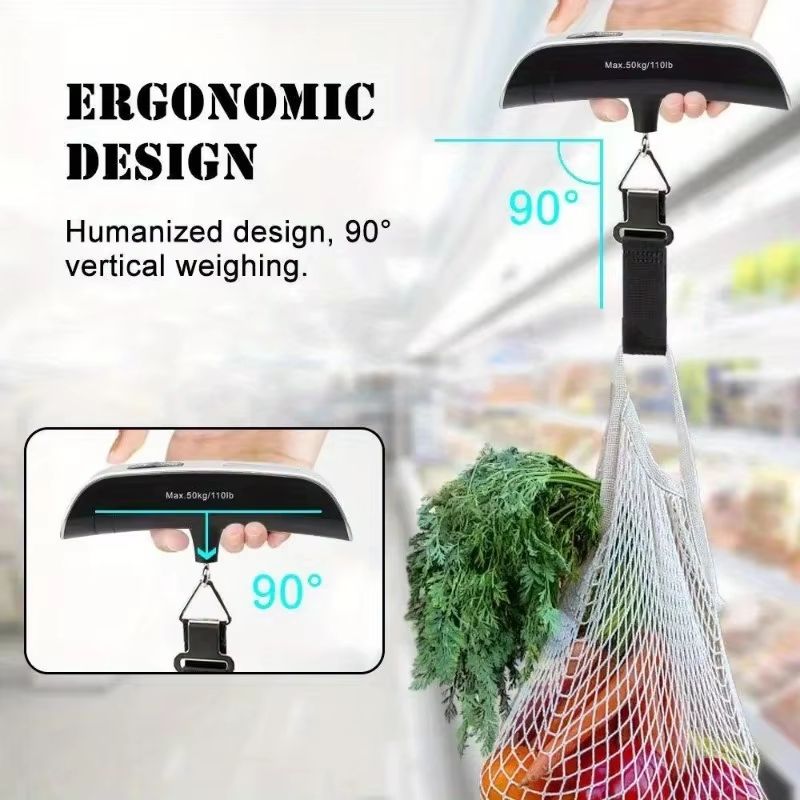 Digital Portable Luggage Scale 110 Lb50 Kg Hanging Suitcase Weighing Scale With LCD Display 1