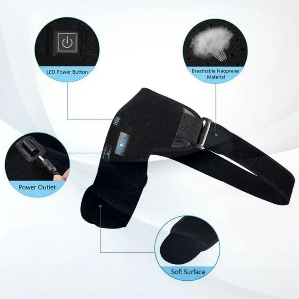 Adjustable Heating Shoulder Support Belt With 3Level Temperature Control For Pain Relief 3