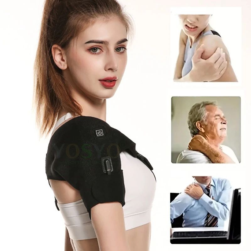 Adjustable Heating Shoulder Support Belt With 3Level Temperature Control For Pain Relief 5