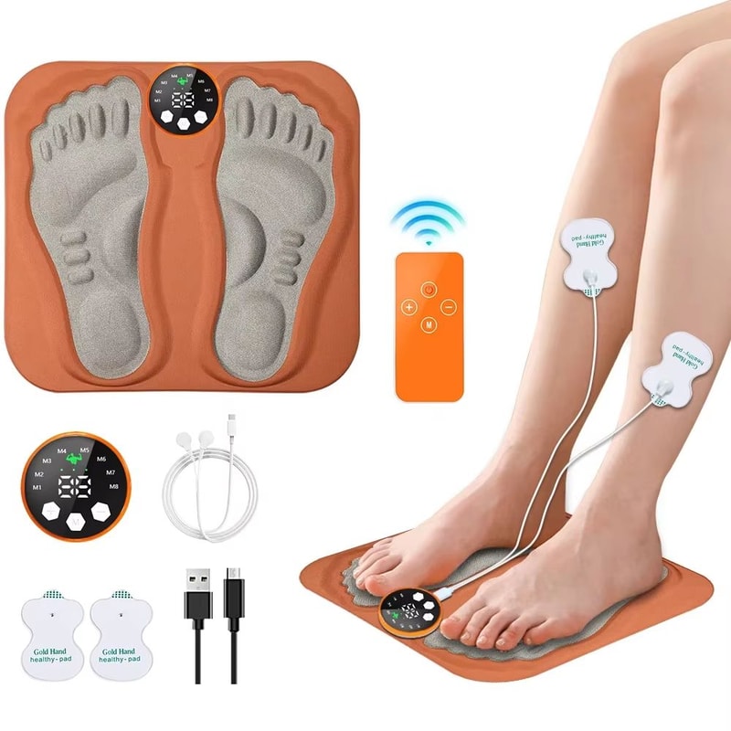 Portable 3D Smart Foot Massage Pad With Remote Control 8 Modes 29 Levels 0